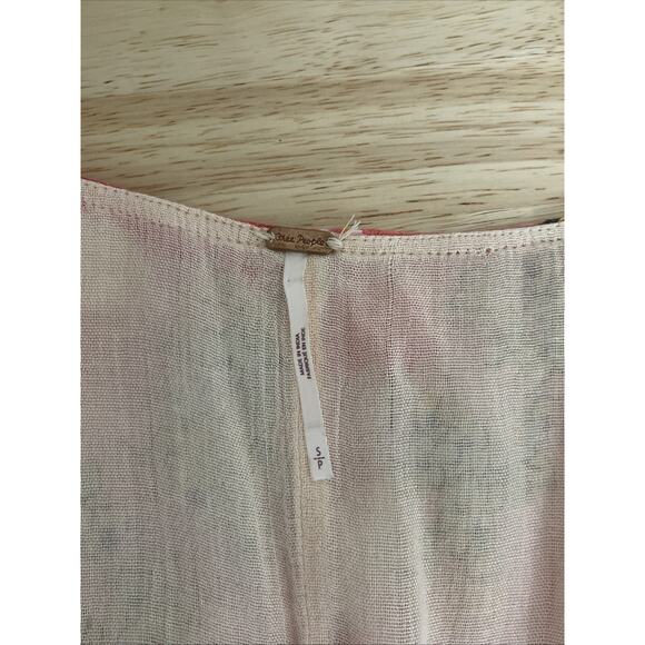 Free People Women's size Small Freddy Fit & Flare Multi Color Floral V Neck - Picture 3 of 10